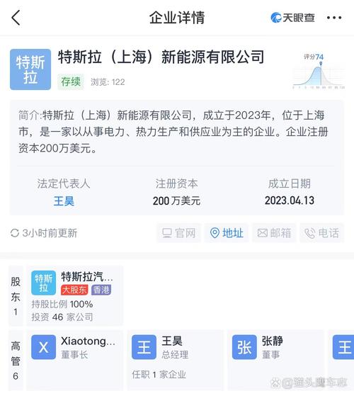 特斯拉加码中国新能源布局 上海新公司注册成立，注册资本200万美元，聚焦人工智能基础软件开发